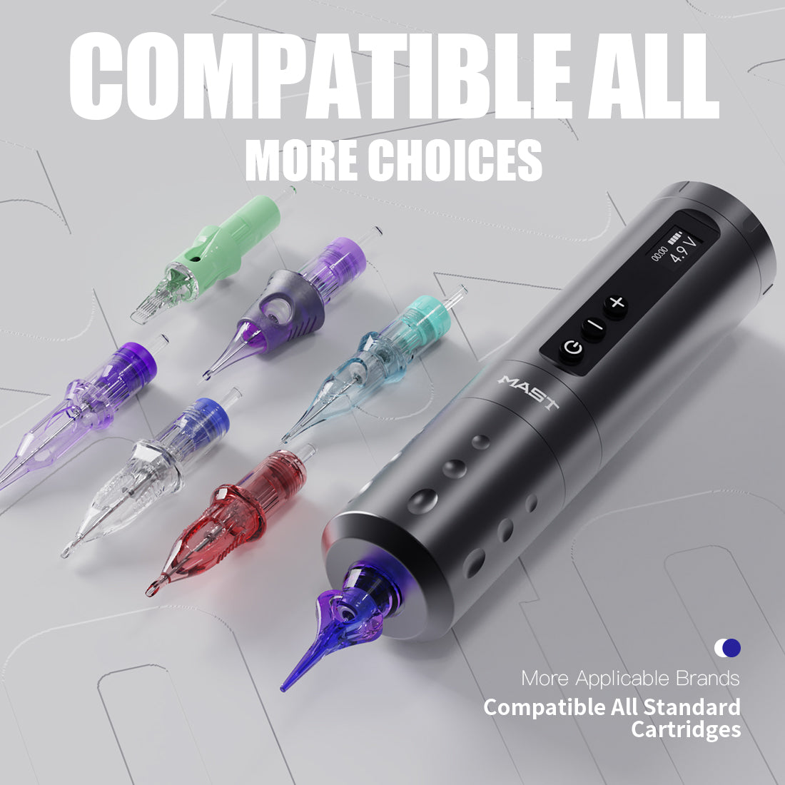 MAST A2 Wireless Tattoo Machine Kit With 5000mAh Extra Large Battery