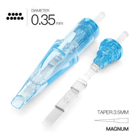 WJX Tattoo Cartridges #12 Diameter 0.35MM 3.5mm Taper(M-2) Magnum Box of 20