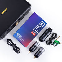 Mast Tour Pro Coreless Motor Permanent Tattoo Rotary Pen Wireless Machine Kit with Two Batteries Mast Pro Needles Cartridge Set - Dragonhawktattoos