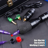 Mast Tour Pro Coreless Motor Permanent Tattoo Rotary Pen Wireless Machine Kit with Two Batteries Mast Pro Needles Cartridge Set - Dragonhawktattoos