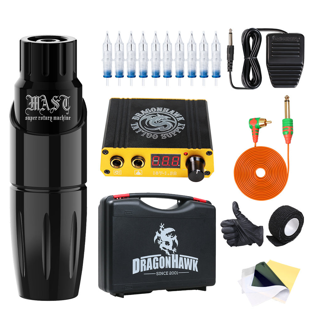 Dragonhawk Rotary Tattoo Pen Machine Kit - Dragonhawktattoos