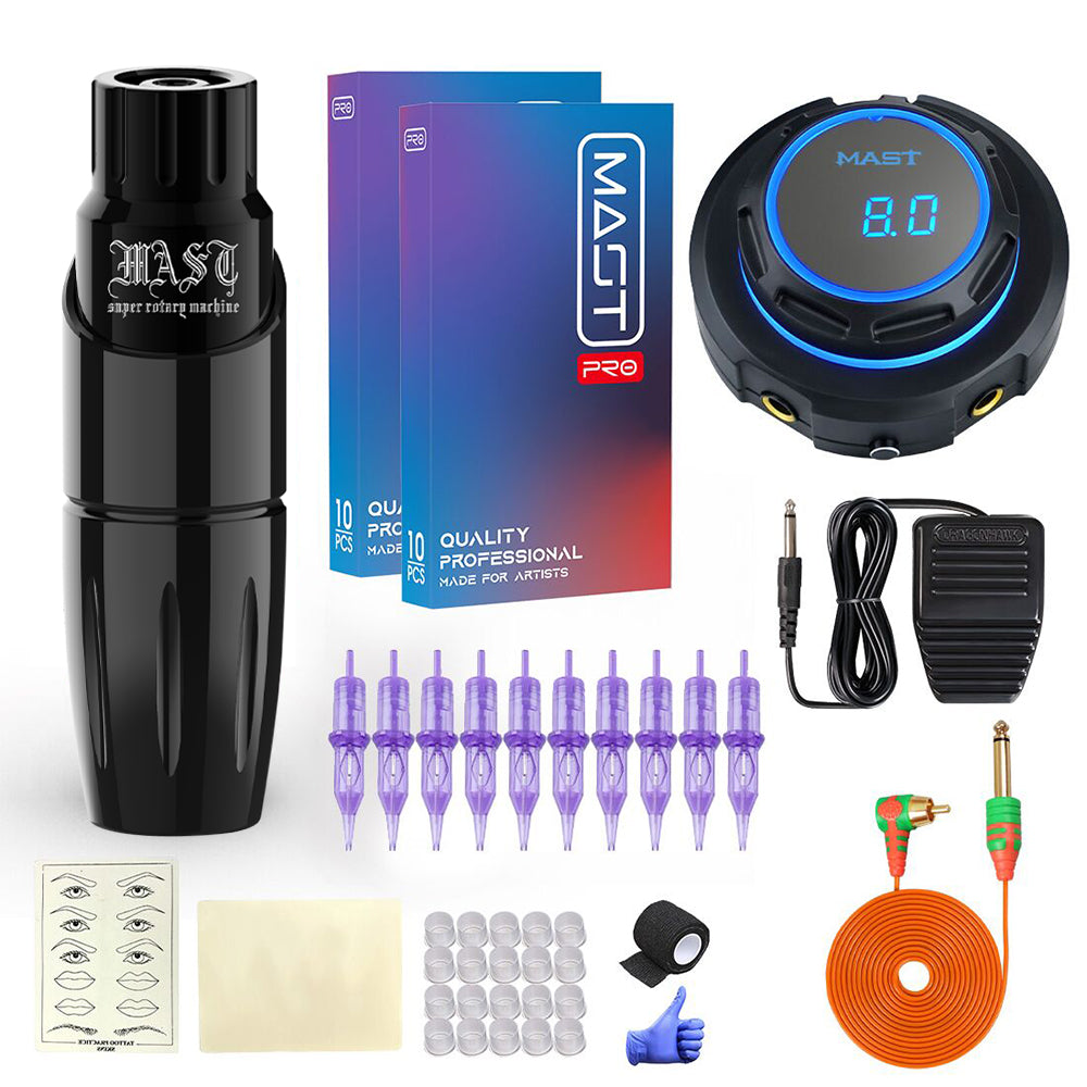 Mast Tour Tattoo Machine Kit Rotary Tour Pen Halo Power Supply