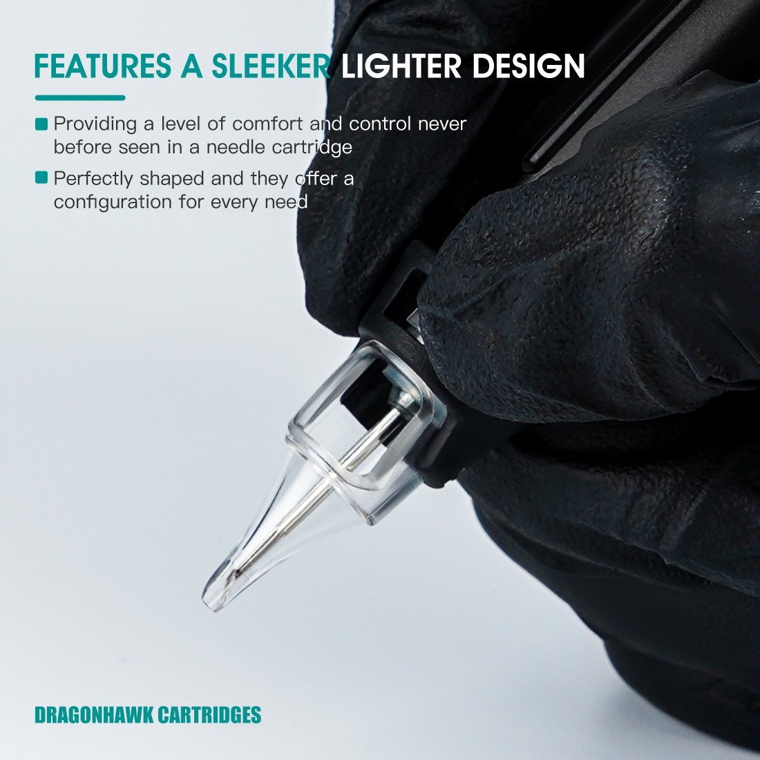 Dragonhawk Tattoo Finger Ledge Cartridges Needles 0.35mm Round Shader - Dragonhawktattoos