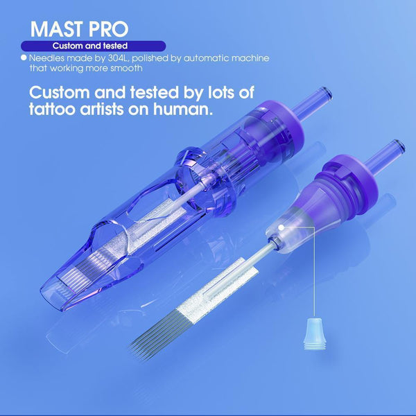 Mast Pro Tattoo Cartridges Needles 0.3MM Round Magnum 5MM Taper- Box of 20 - Dragonhawktattoos