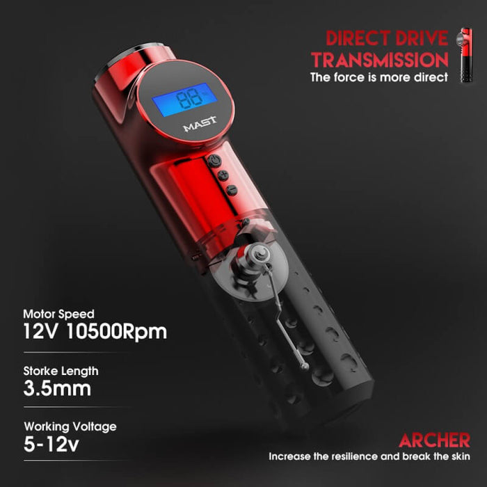 Dragonhawk Mast Archer Wireless Battery Rotary Tattoo Machine