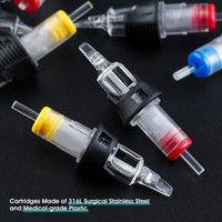 Dragonhawk Tattoo Finger Ledge Cartridges Needles 0.35mm Round Shader - Dragonhawktattoos