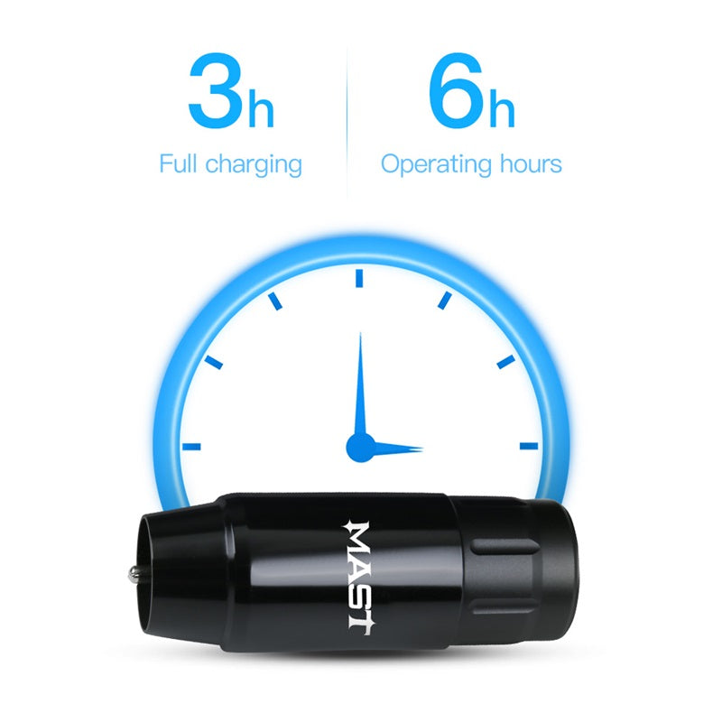 Dragonhawk Mast Tattoo Tour Wireless Rotary Pen Machine Kit – Lightweight, Red, With P112 Battery