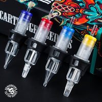 Dragonhawk Tattoo Finger Ledge Cartridges Needles 0.35mm Round Shader - Dragonhawktattoos