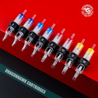 Dragonhawk Tattoo Finger Ledge Cartridges Needles 0.35mm Round Shader - Dragonhawktattoos