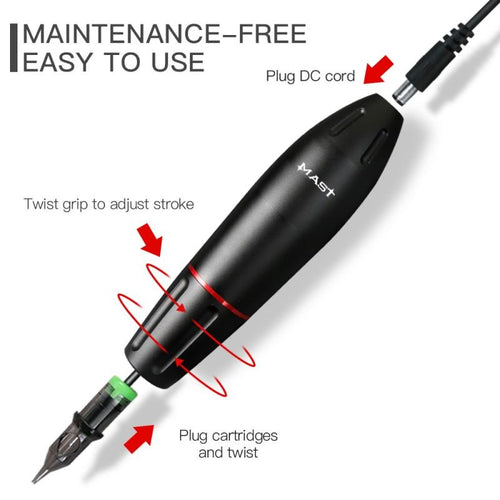 Mast Cartridge Pen Machine WJX Needles Tattoo Battery Pack - Dragonhawktattoos