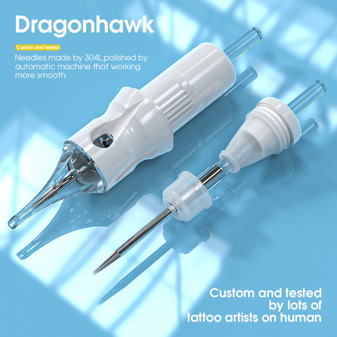 Dragonhawk Tattoo Finger Ledge Cartridges Needles 0.35mm Round