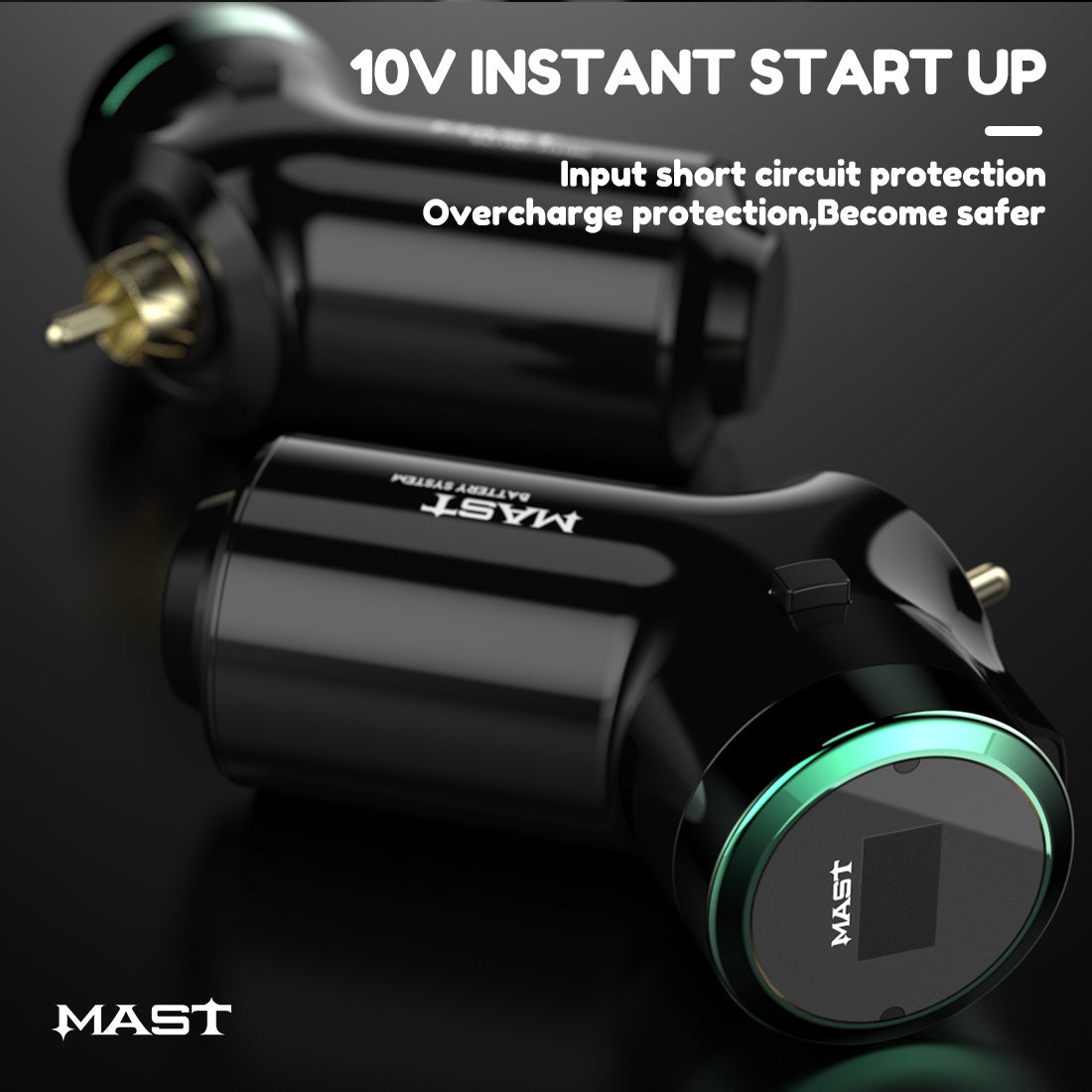 【美品】MAST ワイヤレスタトゥーマシン バッテリー3個セット Mast T3 ワイヤレス タトゥー バッテリー