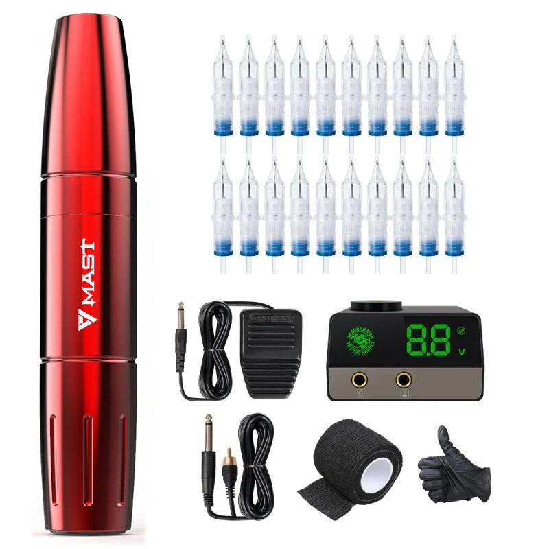 Dragonhawk Mast Magi Pen Kit Power Supply 20pcs Tattoo Needle