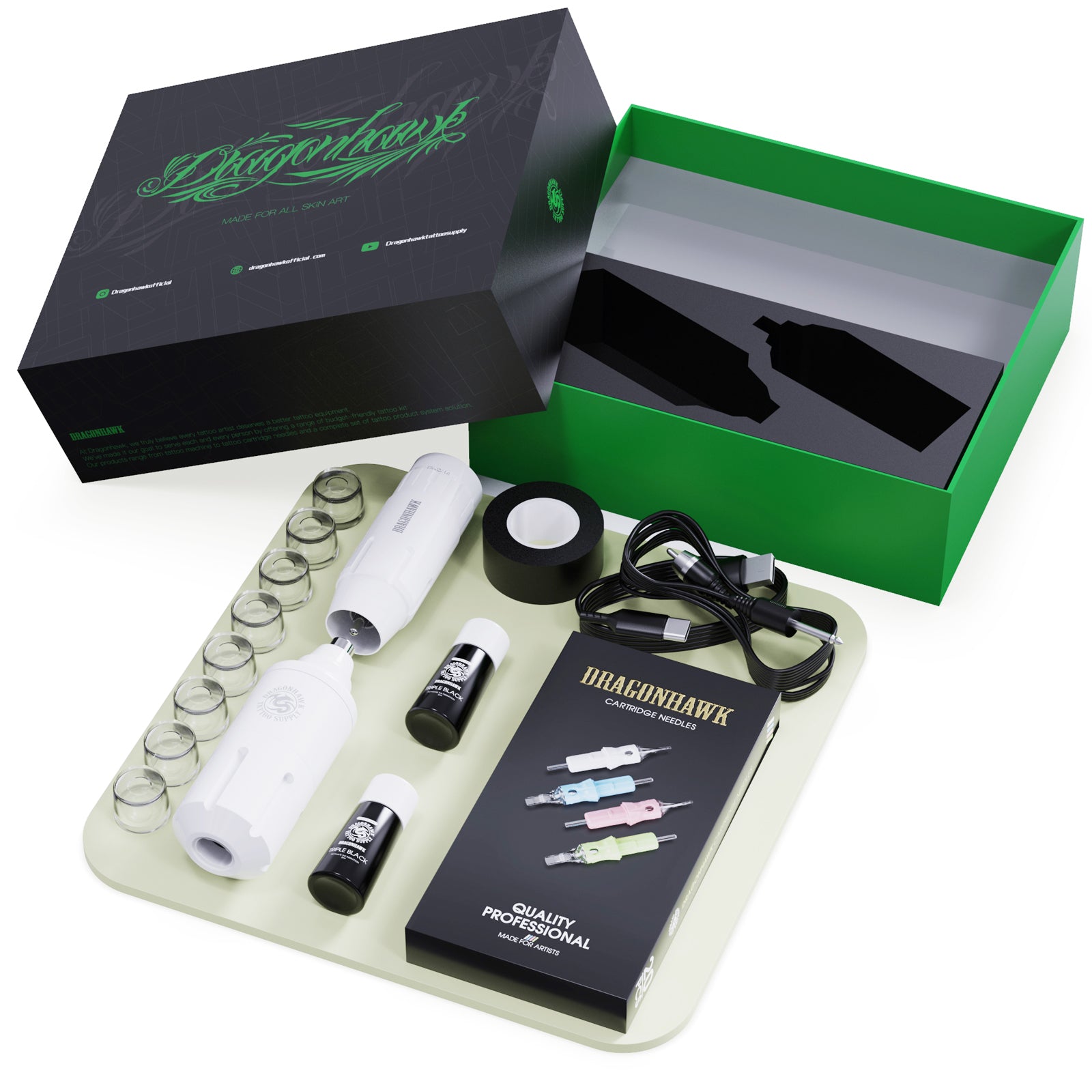 Dragonhawk S1 タトゥー マシン ペン スターター バンドル