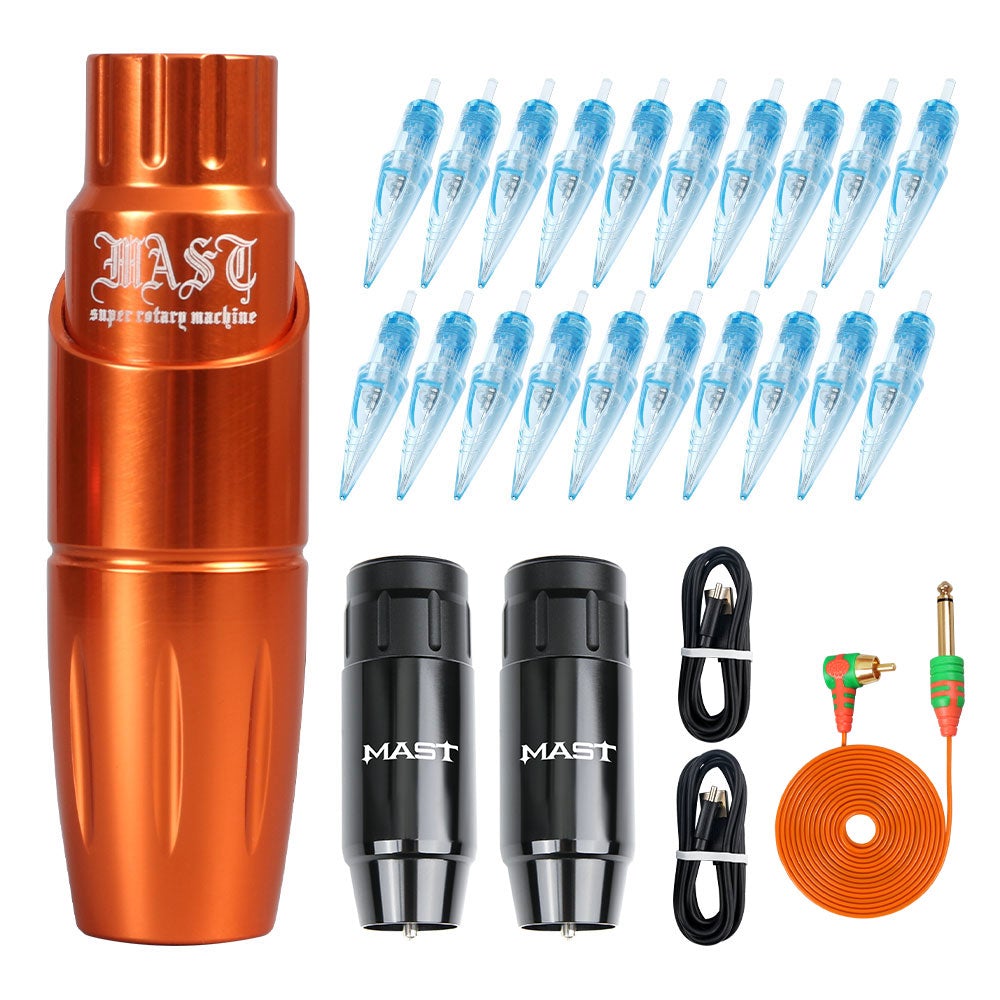 Mast Tour Wireless Tattoo Kit with Mast Battery WJX Cartridges