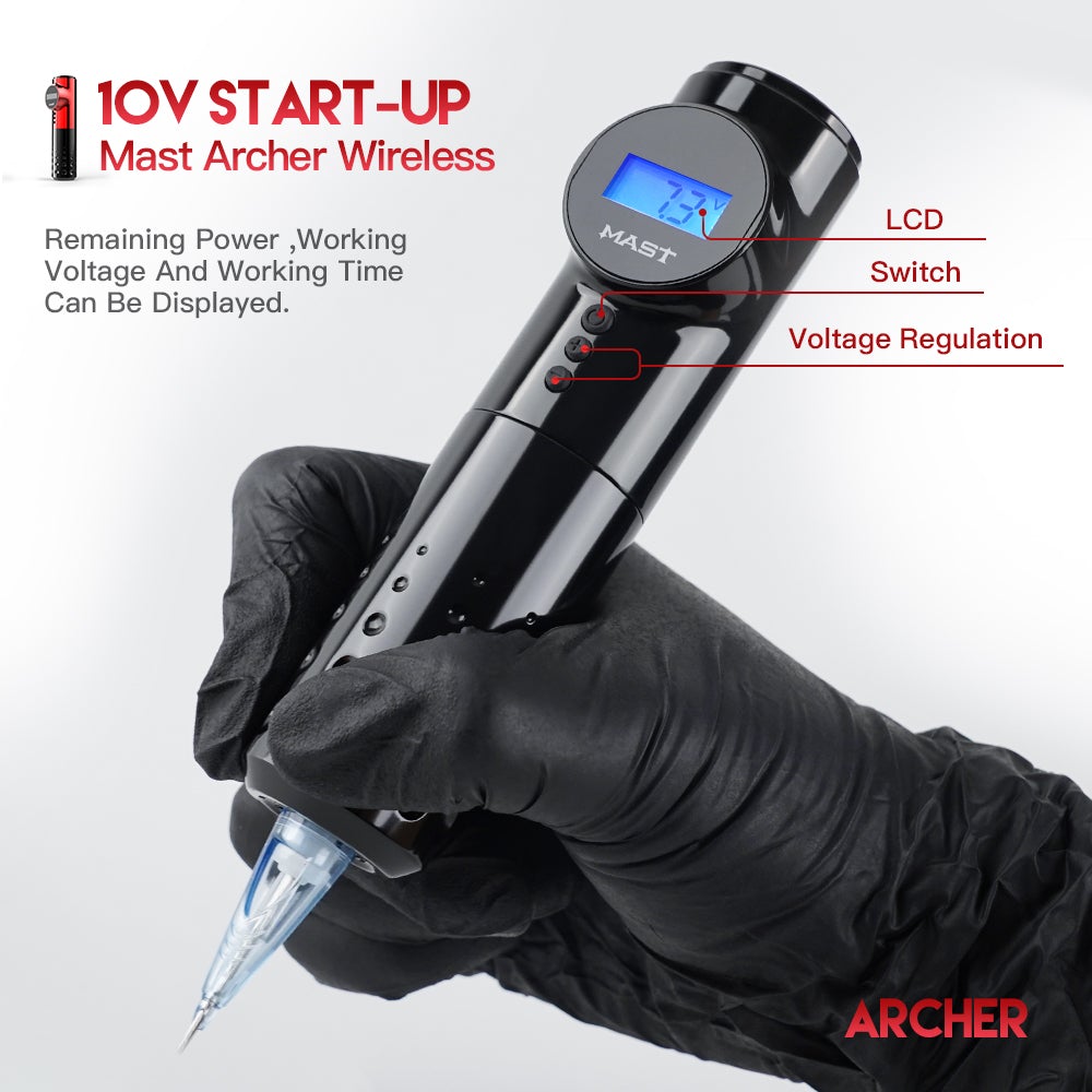 Dragonhawk Mast Archer Max Wireless Tattoo Pen 4.2mm Stroke Length
