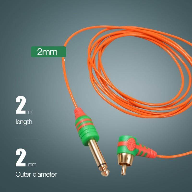 Dragonhawk Tattoo RCA Cord for Tattoo Machines Power Box Connected